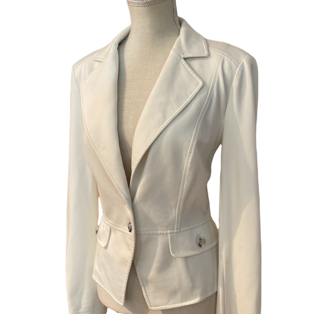 Whbm Cream Winter White Button Down Blazer - image 2